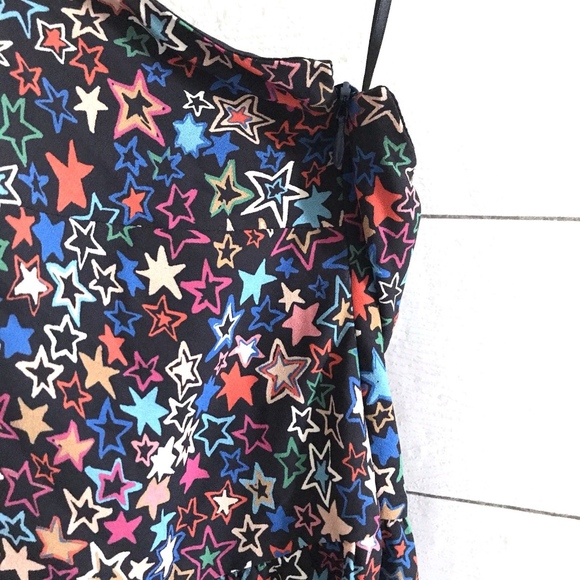 J.Crew Black Kaleidoscope Star One Shoulder Dress - Picture 5 of 8